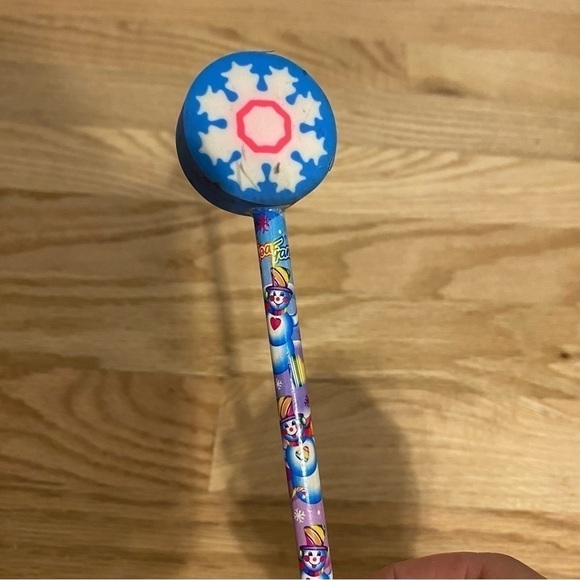 Lisa Frank Snowman Vintage Pencil W/ Eraser Top Snowflake - Picture 4 of 4